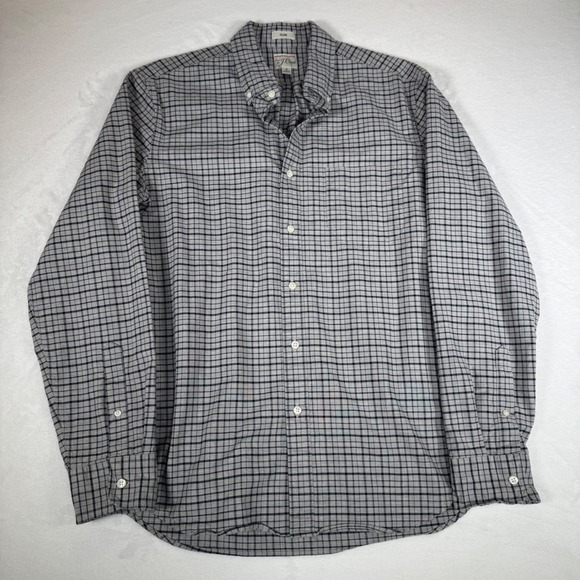 J.Crew Slim Fit Mens Plaid Button Down Shirt Size‎ M American Pima Cotton - Picture 2 of 10